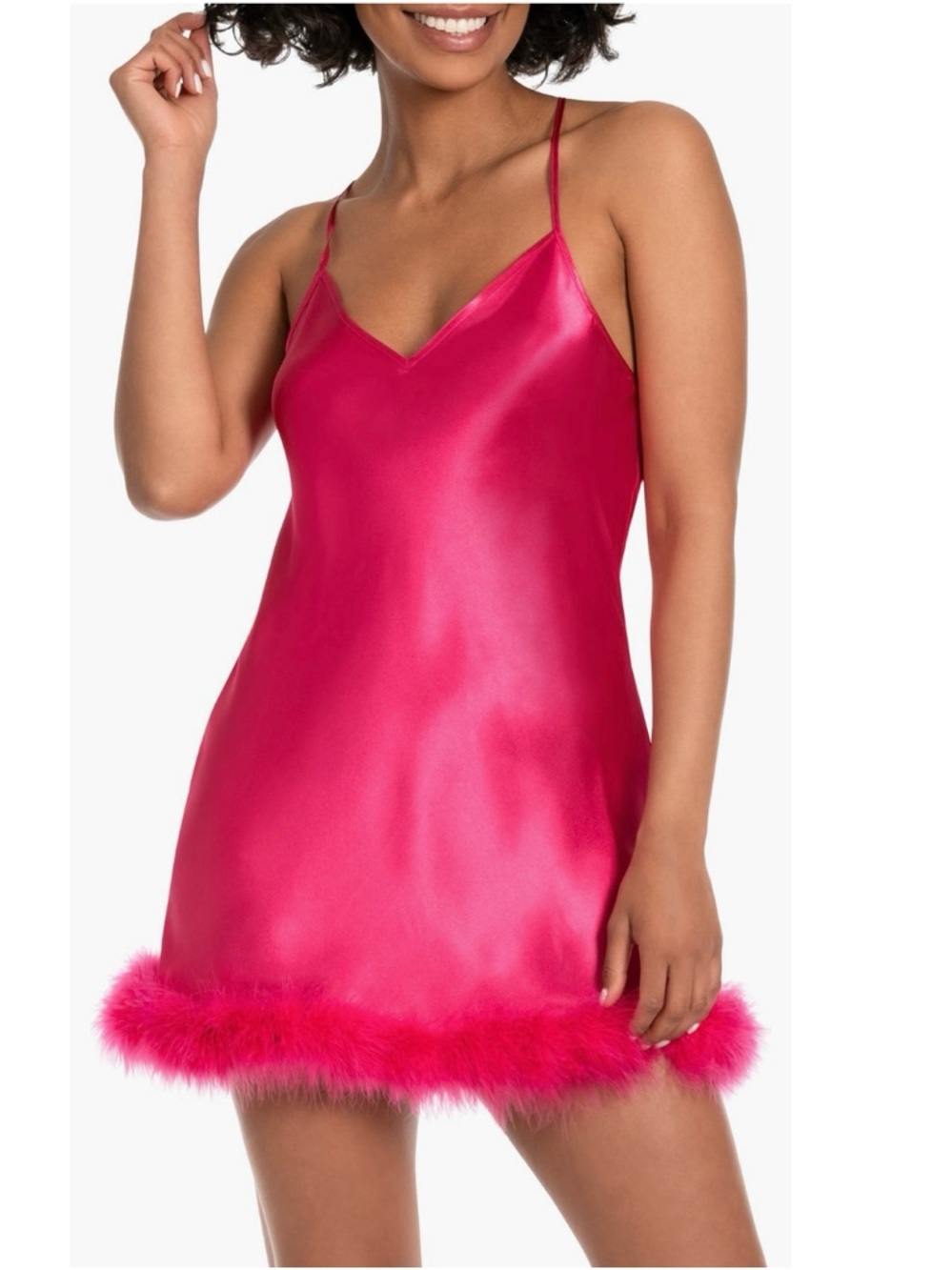 NWT In Bloom by Jonquil Hollie Feather Satin Chemise